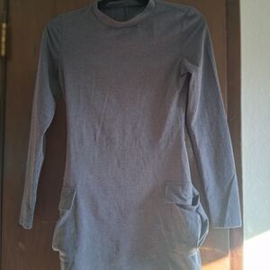 SHEIN Charcoal Ribbed Knit Top